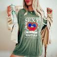 Sexy Haitian I Heart Flag Women's Oversized Comfort T-Shirt Moss