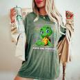 Sksksk And I Oop Save The Turtles Trendy Meme Girls Women's Oversized Comfort T-Shirt Moss