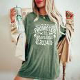 Soon To Be Grandma 2024 New Grandma Promoted To Grandma Women's Oversized Comfort T-Shirt Moss
