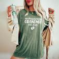 Soon To Be Grandma 2025 Promoted To Grandma Est 2025 Women's Oversized Comfort T-Shirt Moss