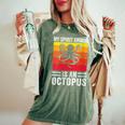 My Spirit Animal Is An Octopus Retro Vintage Women's Oversized Comfort T-Shirt Moss
