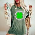 St Patrick's Day Drink Whiskey And Hate The Government Women's Oversized Comfort T-Shirt Moss