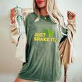 Sukkot Four Species Just Shake It Lulav Etrog Sukkah Women's Oversized Comfort T-Shirt Moss