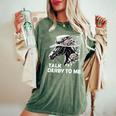 Talk Derby To Me Derby Day 2024 Horse Racing For Women Women's Oversized Comfort T-Shirt Moss