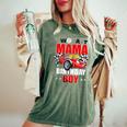 Two Fast Birthday Racing Car Mama Of The Birthday Boy Party Women's Oversized Comfort T-Shirt Moss