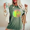 Never Underestimate A Girl Who Plays Golf Sports Lover Women's Oversized Comfort T-Shirt Moss