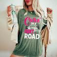 Utv Girls Chillin On Dirt Road Sxs Side By Side Women's Oversized Comfort T-Shirt Moss
