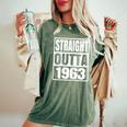 Vintage 1963 T For Retro 1963 Birthday Women's Oversized Comfort T-Shirt Moss