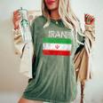 Vintage Iran Iranian Flag Pride Women's Oversized Comfort T-Shirt Moss