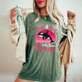 Vintage Orca Fish Lover Just A Girl Who Loves Orcas Women's Oversized Comfort T-Shirt Moss