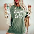 Warm & Cozy Fall Winter Women's Oversized Comfort T-Shirt Moss