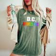 Washington DC Gay Pride Lgbt Rainbow Love Dc Lesbian Women's Oversized Comfort T-Shirt Moss