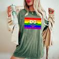 Washington Dc Gay Pride Rainbow Flag Lgbt Women's Oversized Comfort T-Shirt Moss