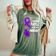 I Wear Purple For My Mom Lupus Awareness Support Women's Oversized Comfort T-Shirt Moss