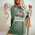 Wheel Of Fortune Clothes Fathers Day Wheel Of Fortune Dad Women's Oversized Comfort T-Shirt Moss