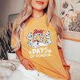 100 Days Of School Dalmatian Dog Girl 100 Days Smarter Women's Oversized Comfort T-Shirt Mustard