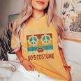 My 60S Costume 60 Styles 60'S Disco 1960S Party Outfit Women's Oversized Comfort T-Shirt Mustard