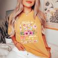 70 Year Old Made In 1954 Floral 70Th Birthday Women Women's Oversized Comfort T-Shirt Mustard