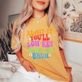 Admit It You'll Low Key Miss Me Bruh Bruh Teacher Women's Oversized Comfort T-Shirt Mustard