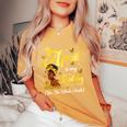 April Is My Birthday African American Woman Birthday Queen Women's Oversized Comfort T-Shirt Mustard April Is My Birthday African American Woman Birthday Queen Women's Oversized Comfort T-Shirt Mustard