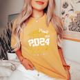 Auntie Senior 2024 Proud Aunt Of A Class Of 2024 Graduate Women's Oversized Comfort T-Shirt Mustard