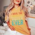 I Have The Awesomest Sister Ever My Sister Birthday Vintage Women's Oversized Comfort T-Shirt Mustard