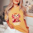Axolotl Queen Cute Kawaii Axolotl Women's Oversized Comfort T-Shirt Mustard