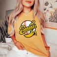 Banana Baseball Lover Cool Game For Kawaii Women's Oversized Comfort T-Shirt Mustard
