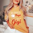 Baseball My Favorite Player Calls Me Gigi Heart Grandma Women's Oversized Comfort T-Shirt Mustard