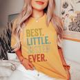 Best Little Sister Ever Little Sister Women's Oversized Comfort T-Shirt Mustard