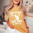 Best Retired Cat Dad Ever Cat Lover Retirement Women's Oversized Comfort T-Shirt Mustard