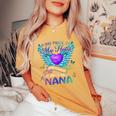 A Big Piece Of My Heart Lives In Heaven She Is Nana Angel Women's Oversized Comfort T-Shirt Mustard