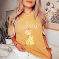 Big Sister Giraffe Become Sister Women's Oversized Comfort T-Shirt Mustard