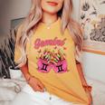 Black Nails Zodiac Birthday Gemini Queen Women's Oversized Comfort T-Shirt Mustard