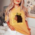 I Am Black Woman African American Black History Month Women's Oversized Comfort T-Shirt Mustard