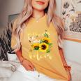 Blessed To Be Called Mom Cute Sunflower Women's Oversized Comfort T-Shirt Mustard
