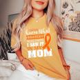Bravery Mom Leukemia Cancer Awareness Ribbon Women's Oversized Comfort T-Shirt Mustard