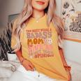 Too Busy Being A Badass Mom To Give Af About Your Opinion Women's Oversized Comfort T-Shirt Mustard
