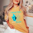 Butterfly For My Daughter Support Cervical Cancer Awareness Women's Oversized Comfort T-Shirt Mustard