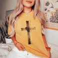 I Can't But I Know A Guy Jesus Cross Christian Believer Women's Oversized Comfort T-Shirt Mustard