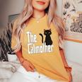 Cat Mother The Catmother Crazy Cat Mom Mama Women's Oversized Comfort T-Shirt Mustard