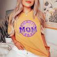 Cheer Mom In Her Purple Era Best Cheerleading Mother Women's Oversized Comfort T-Shirt Mustard