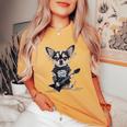 Chihuahua Final Boss T The Rock Vintage Music Dog Women's Oversized Comfort T-Shirt Mustard