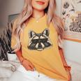 Cool Raccoon With Sunglasses Raccoon Face Women's Oversized Comfort T-Shirt Mustard