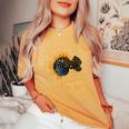 Cosmos Girl Total Solar Eclipse Watching April 8 2024 Women's Oversized Comfort T-Shirt Mustard