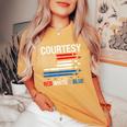Courtesy Of The Usa Red White And Blue 4Th Of July Men Women's Oversized Comfort T-Shirt Mustard