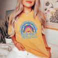 Cute Autism Mom Autism Awareness Be Kind Support Women's Oversized Comfort T-Shirt Mustard