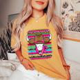 Cute Serape Western Country Cowgirl Texas Rodeo Girls Women's Oversized Comfort T-Shirt Mustard
