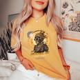 Cyberpunk Girl Solar Eclipse Muncie Indiana In Women's Oversized Comfort T-Shirt Mustard