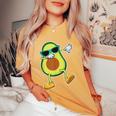 The Dabbing Avocado Plant Green Food Lover Women's Oversized Comfort T-Shirt Mustard